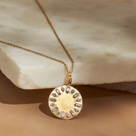 Eternal Baguette Circle Pendant